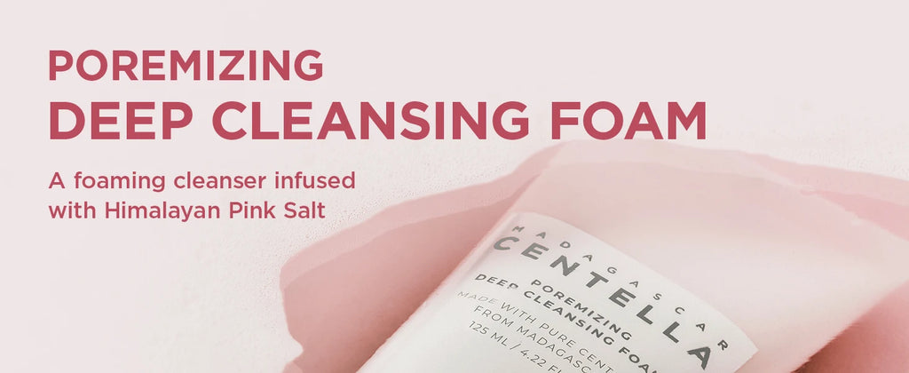 SKIN1004 Poremizing Deep Cleansing Foam Korean Face Cleanser Pink Salt Gentle Exfoliate Soothing Centella Asiatica Face Cleanser