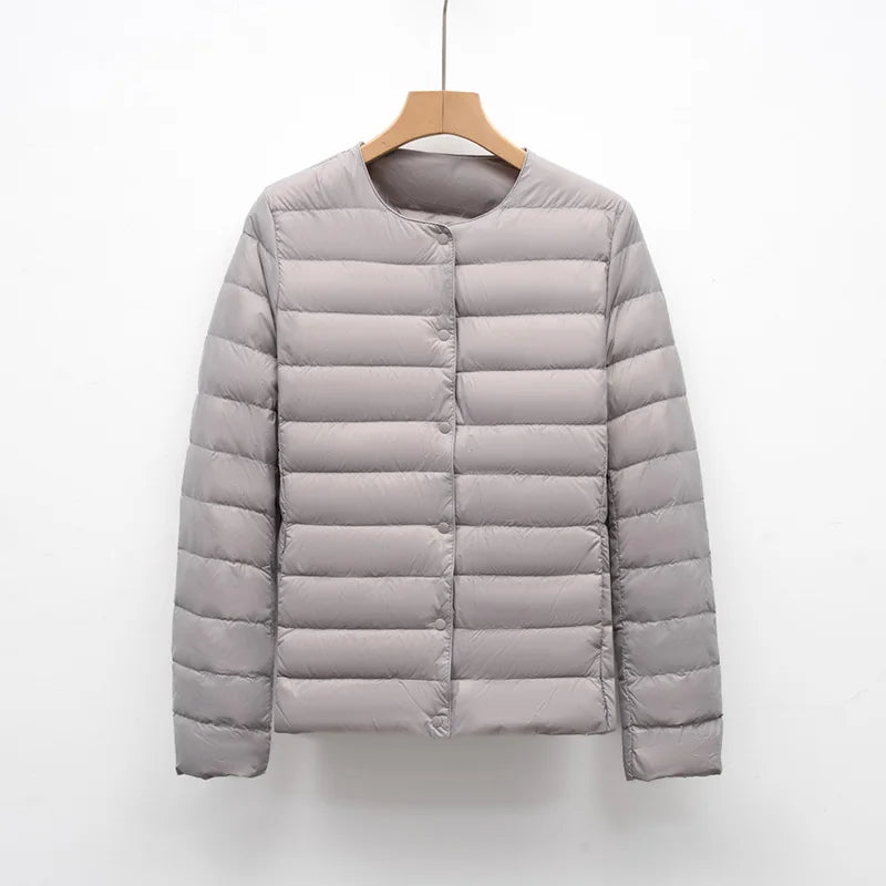 12 Colors Women Long Sleeves 90% White Duck Down Female Slim Warm Inner Ultra Lightweight Packable Ski Jacket Down Liner Jackets