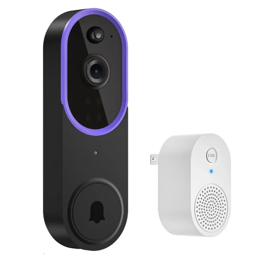 1080P Video Doorbell Camera 2-Ways Audio Wireless Doorbell WiFi Smart Door Bell Night Vision Intercom Doorbell Home Door Bells