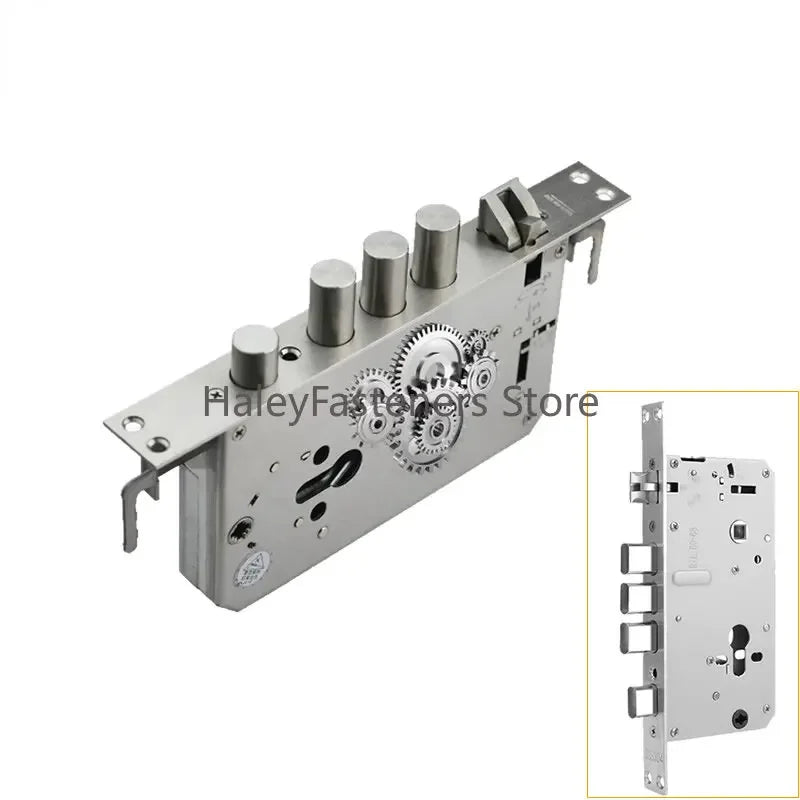 6068 304 Stainless Steel Security Door Lock Body Internal Gear Structure Anti Stuck for Smart Fingerprint Lock