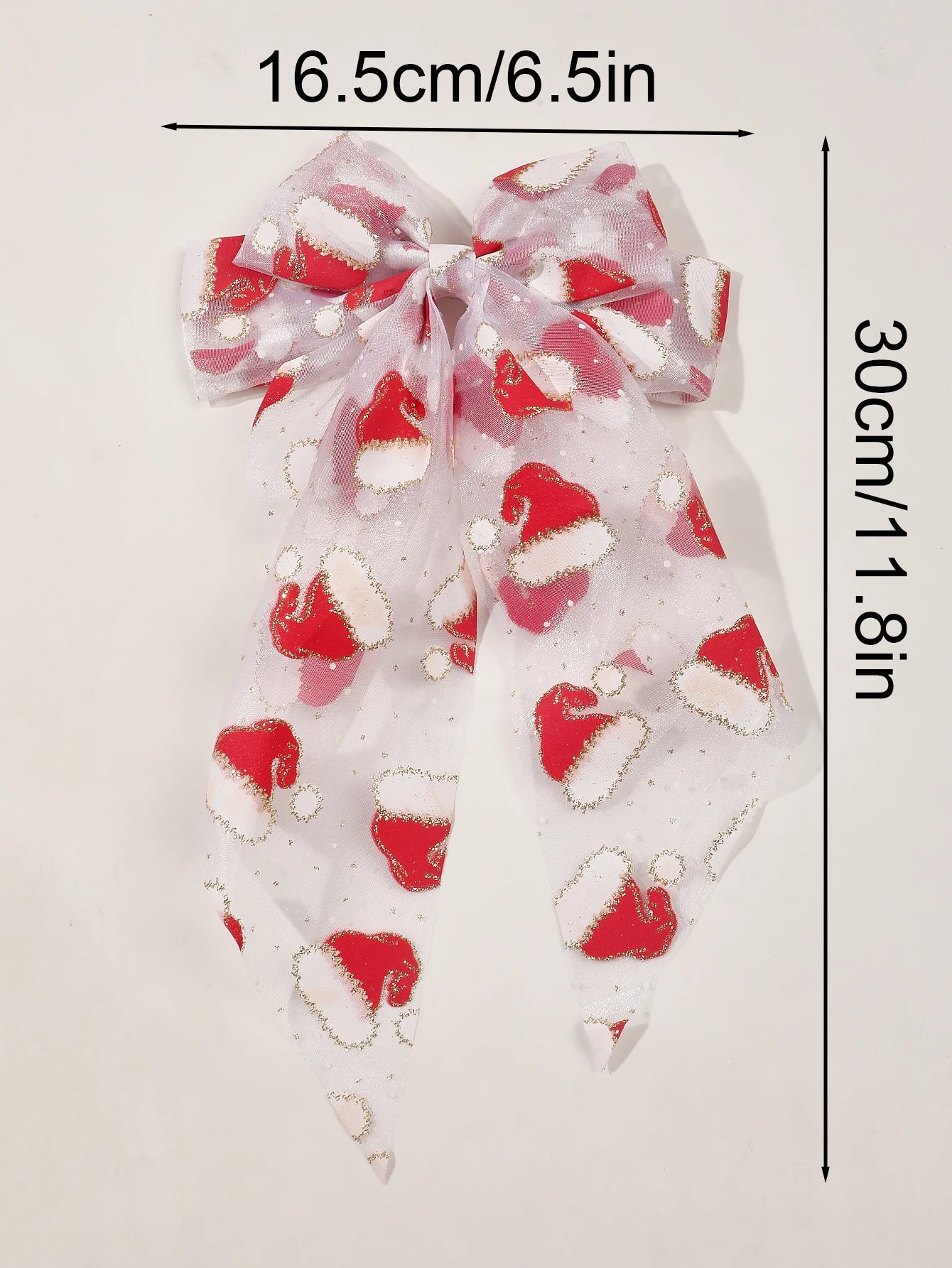 1/2Pcs New Christmas Hair Bows for Women Girls Big Bow Hair Clip Oversized Long Tail Hair Barrette Cute Fashion Hair Accessories