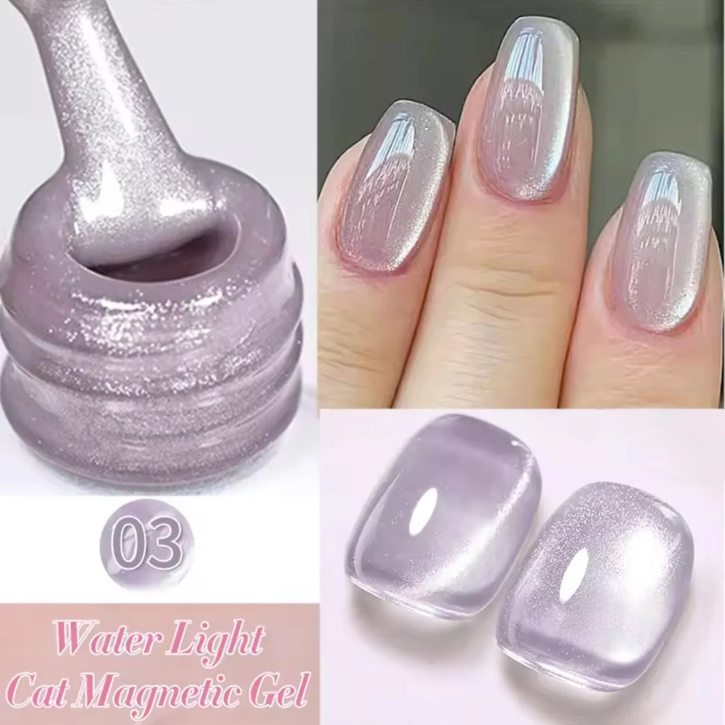 1-12pcs WS Summer Nails White Pink Blue Black Glass Bead Magnetic Gel Nail Polish Semi Permanent UV Soak Off Nail Art Decoration