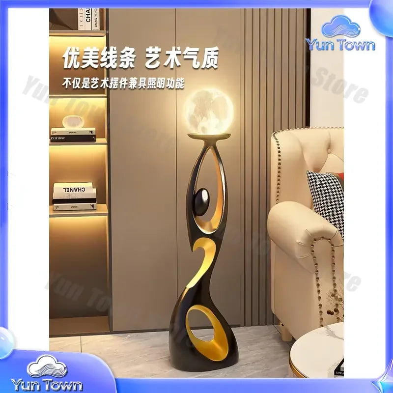 Art Floor Lamp for Living Room Bedroom Sofa Side Decorative Ambient Light Medieval Style High End Light Luxury Standing Lamp