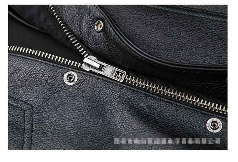 Biker Men's Faux Leather Waistcoat Men's Leather Vest Autumn Winter Motorcycle Zipper Button Motorcycle Casual Leather Vest