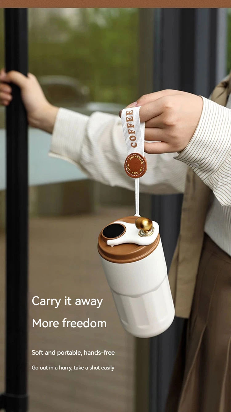 450ML LED Temperature Display Coffee Cup Keep Cold and Heat Thermal Mug Travel Vacuum Flask Stainless Steel Thermo Water Bottle