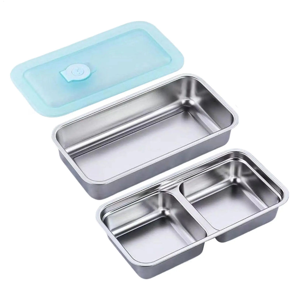 Bento Lunch Box 2-Tier Food Storage Container Reusable Snack Pack case  with Lid Lunch box for Summer Beach Sports