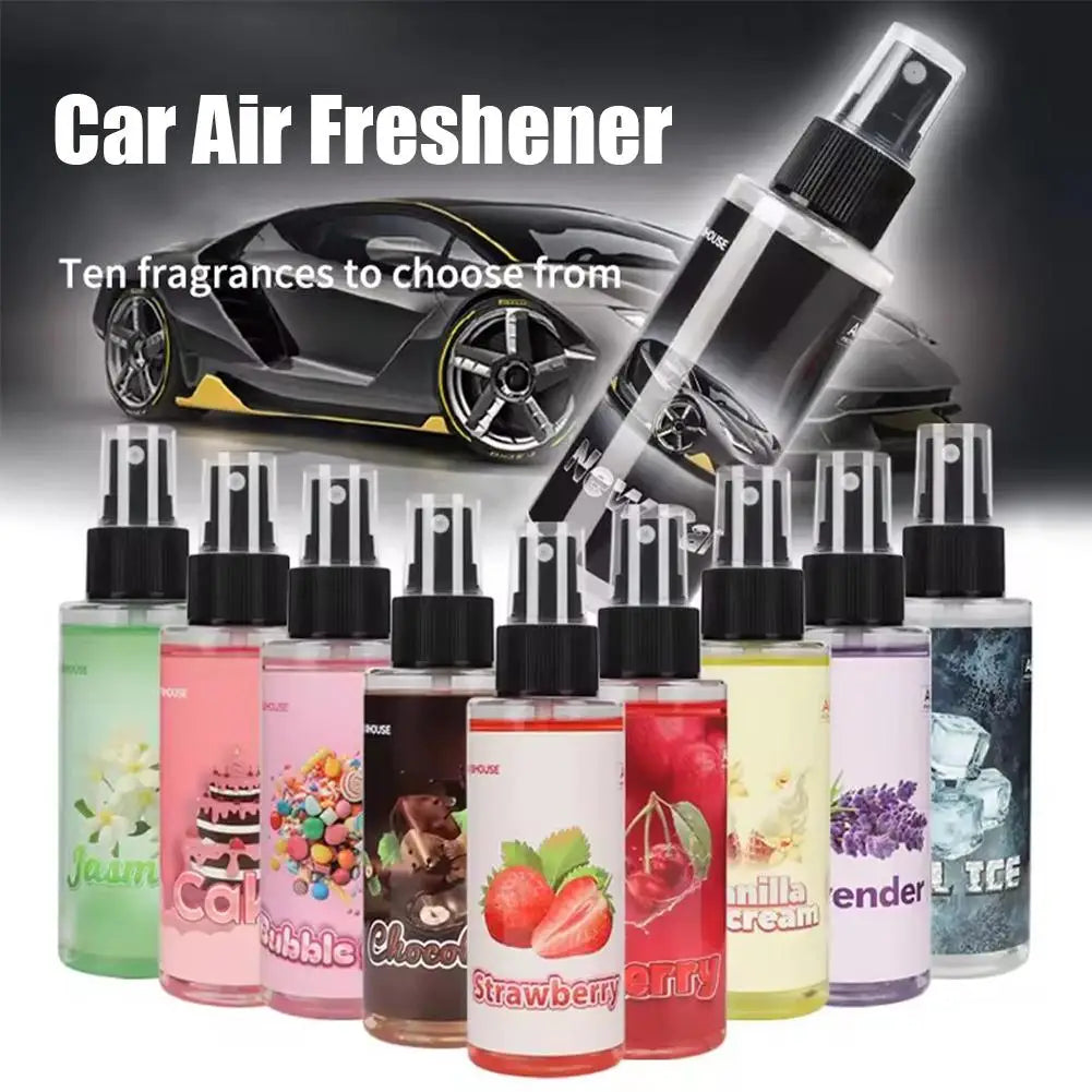 Car Air Freshener Spray Car Fragrance Long-Lasting Light Strawberry cake Scent Fresh Perfume Car Interior Deodorant Spray