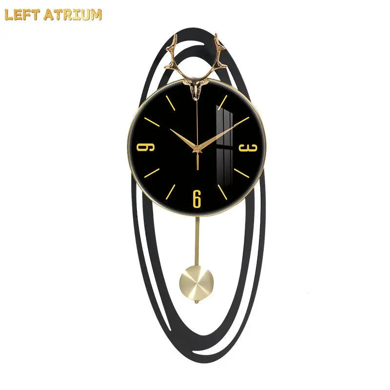 Creative trend  home fashion wall hanging clock Modern simple light luxury living room atmosphere hanging clock wall decoration