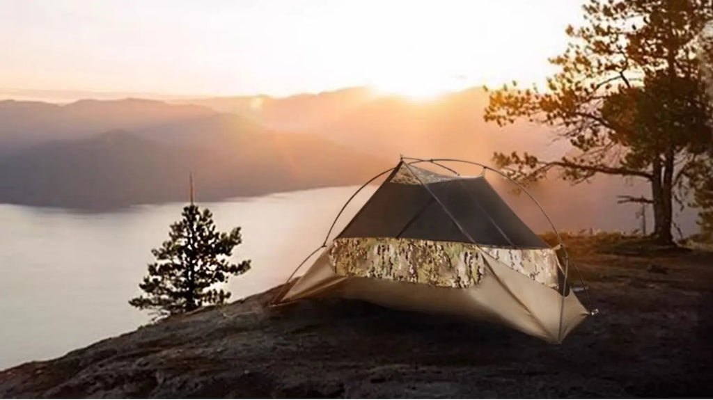 Outdoor Single Camping Tent Ultra light Hiking Tent, Double-layer Marching Camouflage Rainproof Tent trekking Shelter Tent