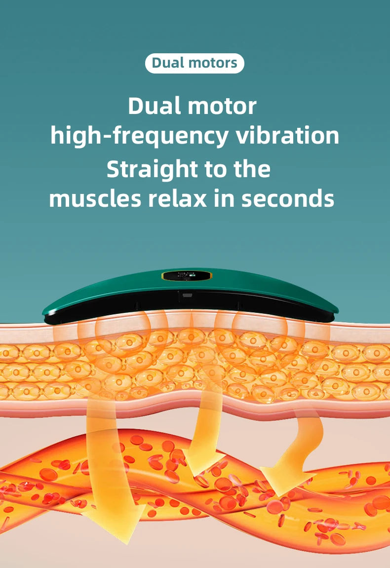 EMS Waist Abdominal Massage Belt Heating & Vibrating Slimming Fat Burner for Body Shaping Belly Back Leg Muscle Relief