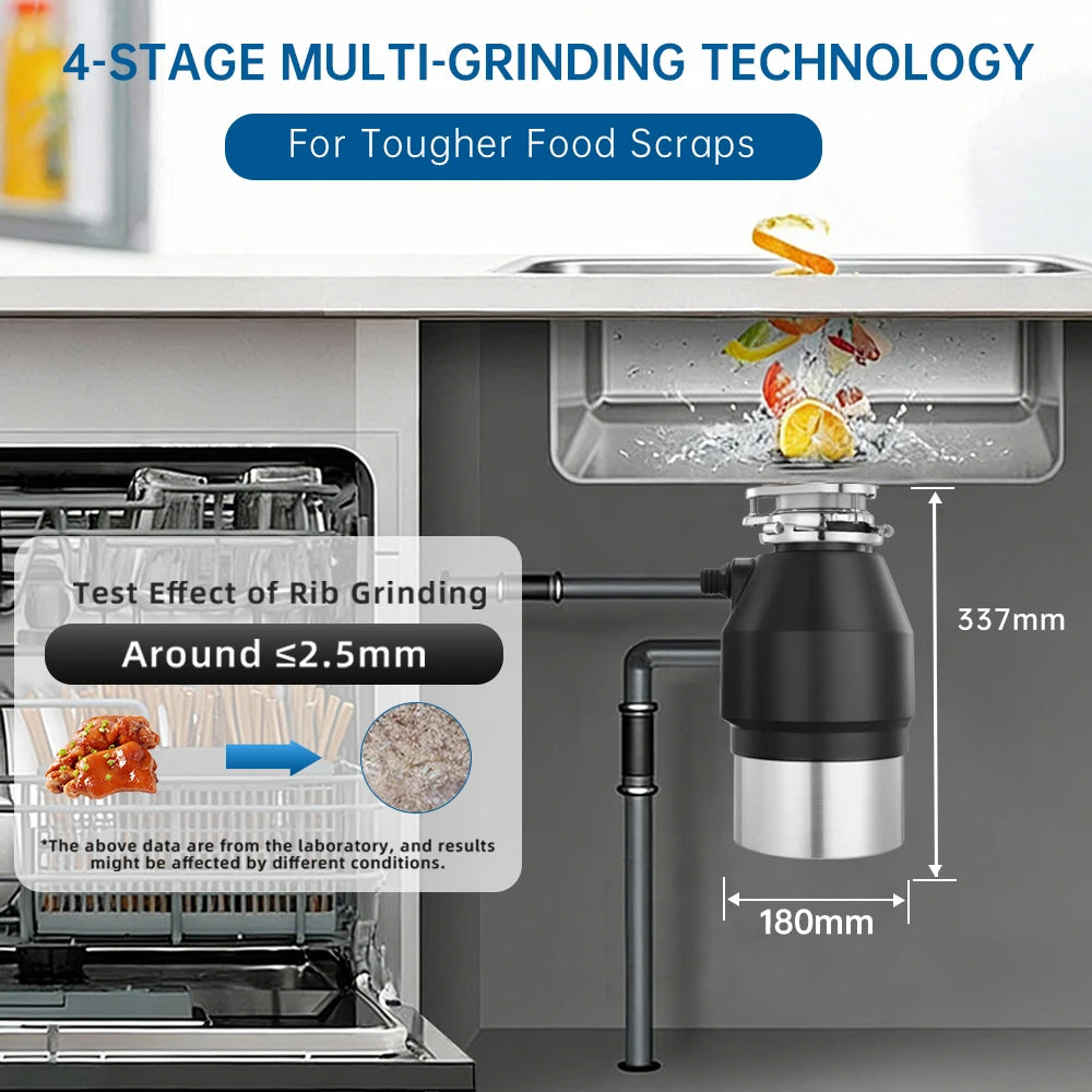 1 H P Continuous Feed Waste King Sink Garbage Disposal Trituradores De Desperdicios De Comida Repuestos for Home Electric