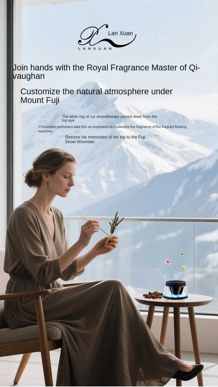 New High-end Cloud Car Solar Aromatherapy Light Luxury New Lasting Fragrance Men's Car Perfume Fog