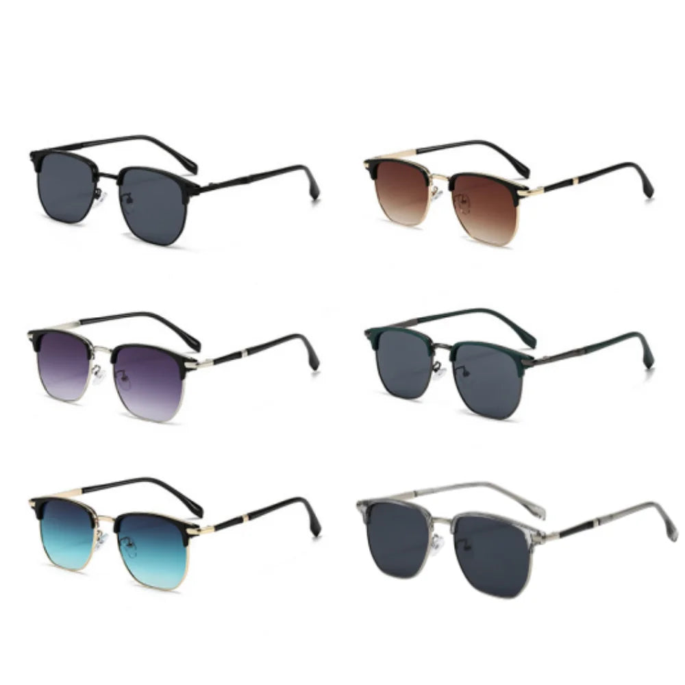 Sun Glasses Elegant Uv400 Eyewear Vintage Half Frame Sunglasses  Fashion Sunglasses For Travel Driving Outdoor