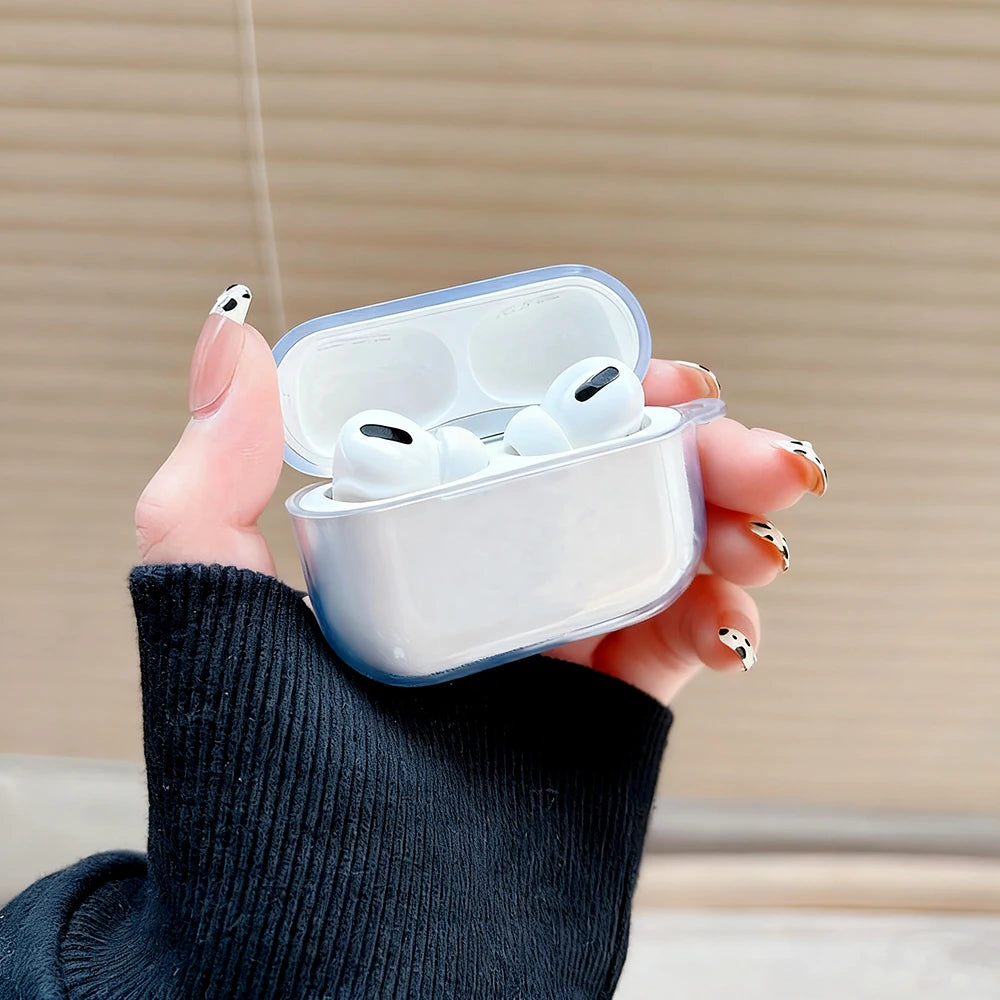 Clear Soft TPU Earphone Case For Airpods Pro 3 Pro 2 Pro Shockproof For Airpods 4 3 2 1 Bluetooth Wireless Earphone Cover Solid