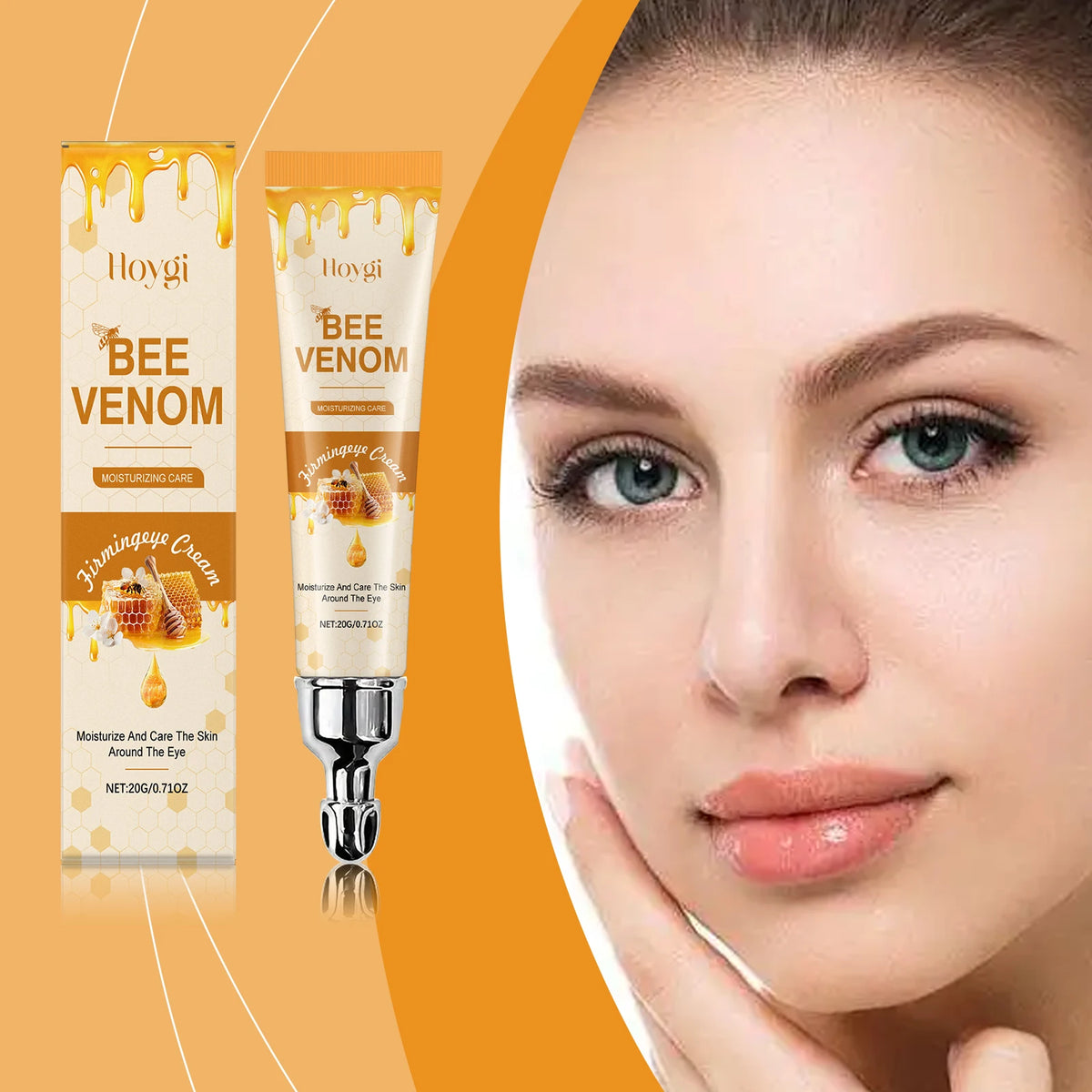 Bee Venom Eyes Cream Massage Under Eyes Dark Circles Remove Reduce Eye Fine Lines Increase Elasticity Moisturizing Eye Skin Care