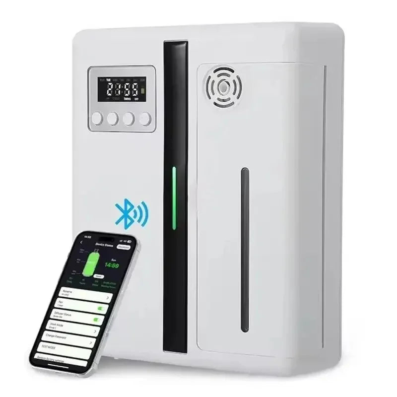 200ml Waterless Scent Aroma Diffuser Bluetooth Wall-Mounted Fragrance Machine Smart Scent Diffuser for Essential Oil Hotel Home