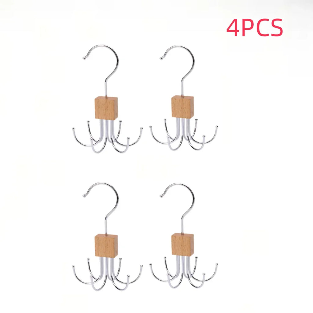 360° Rotating Belt Hanger Hook Durable Metal Belts Rack Organizer for Belts Scarves Bras Ties Home Dorm Storage Hangers