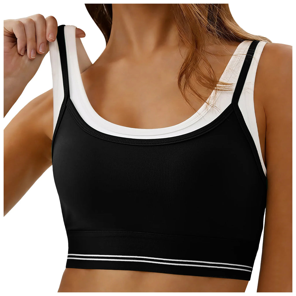 Women's Sports Bra Padded Back Bustier Without Underwire Spaghetti Straps For Yoga Fitness Women S Bras