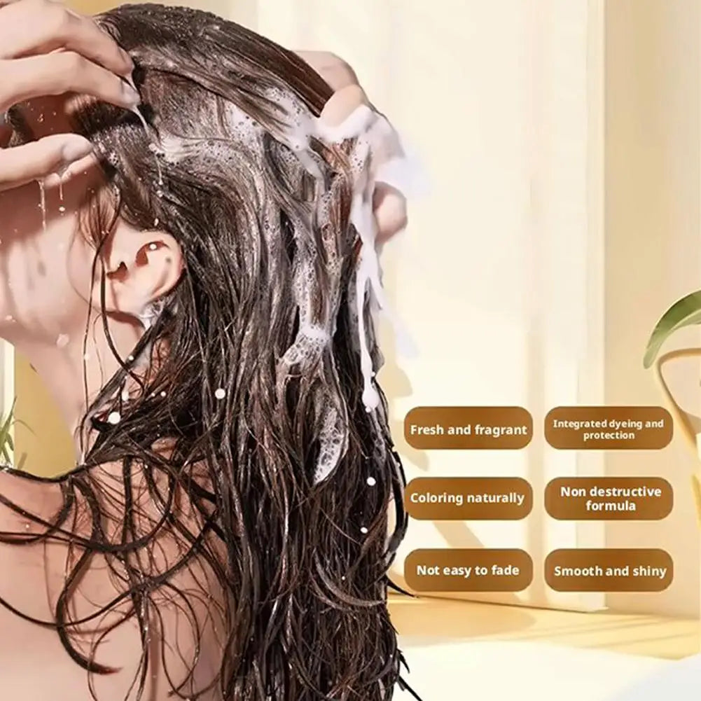 Botanical Hair Dye Cream Covering Gray Hair Natural Quick Dye Floral Single Hair Dye Agent Plants Do Not Damage Hair for Women