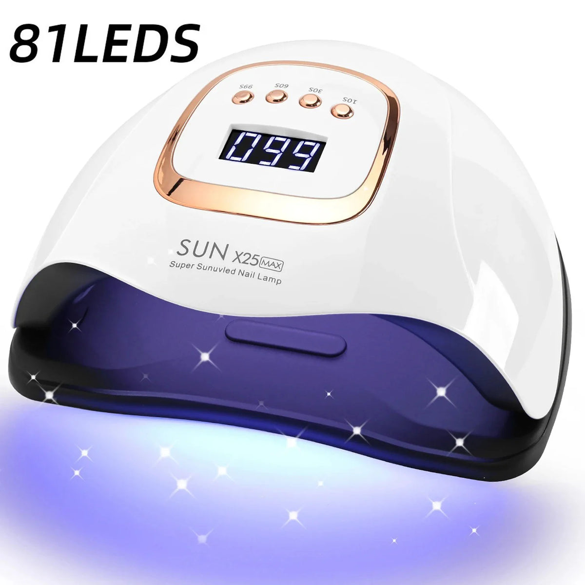 X25MAX 81LED UV Lamp for Nails Drying Quick Curing All Gel Nail Polish Professional Powerful UV Light Dryer Manicure Salon