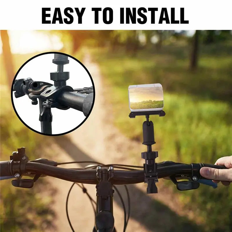 【Camera Accessories】 Bicycle Bike Sports Camera Clamp Mount Holder Clip 360 Degree Rotating Bracket for GO3 Action Camera