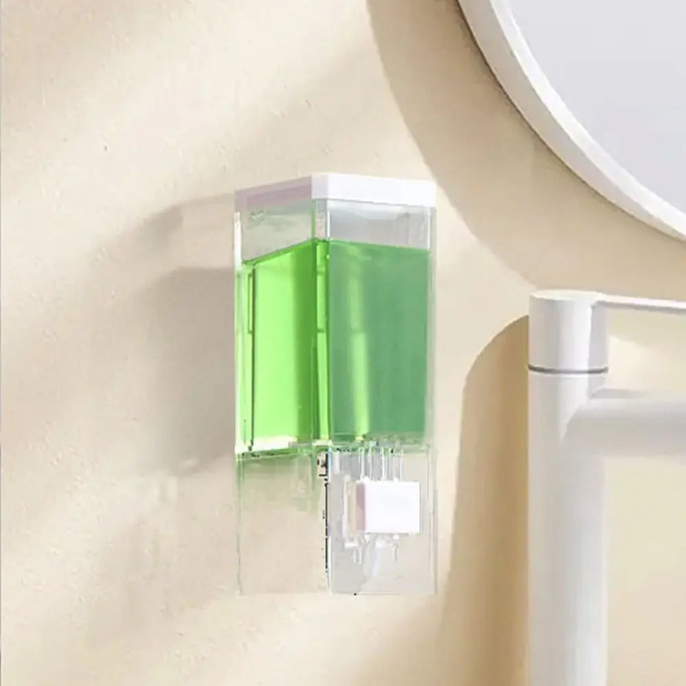 Bathroom Non-punching Manual Press Soap Dispenser Wall Hanging Traceless Paste Disinfectant Bottle Transparent Soap Dispenser
