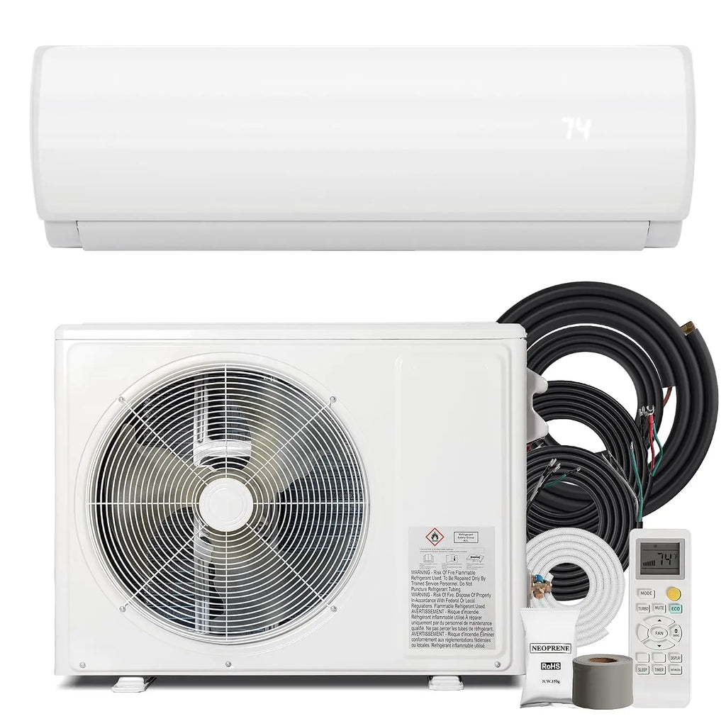 12000BTU Mini Split Air Conditioner Heat Pump 19 SEER2 Inverter Compressor 230V Custom AC Unit for Cooling up to 750 Sq. Ft. Spa
