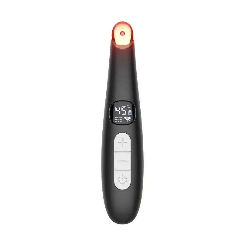 Eye Beauty Device 3 in 1 Eye Massager Wand with Red LED Light Vibration Massage Portable Beauty Machine Electric Eye Care Tool