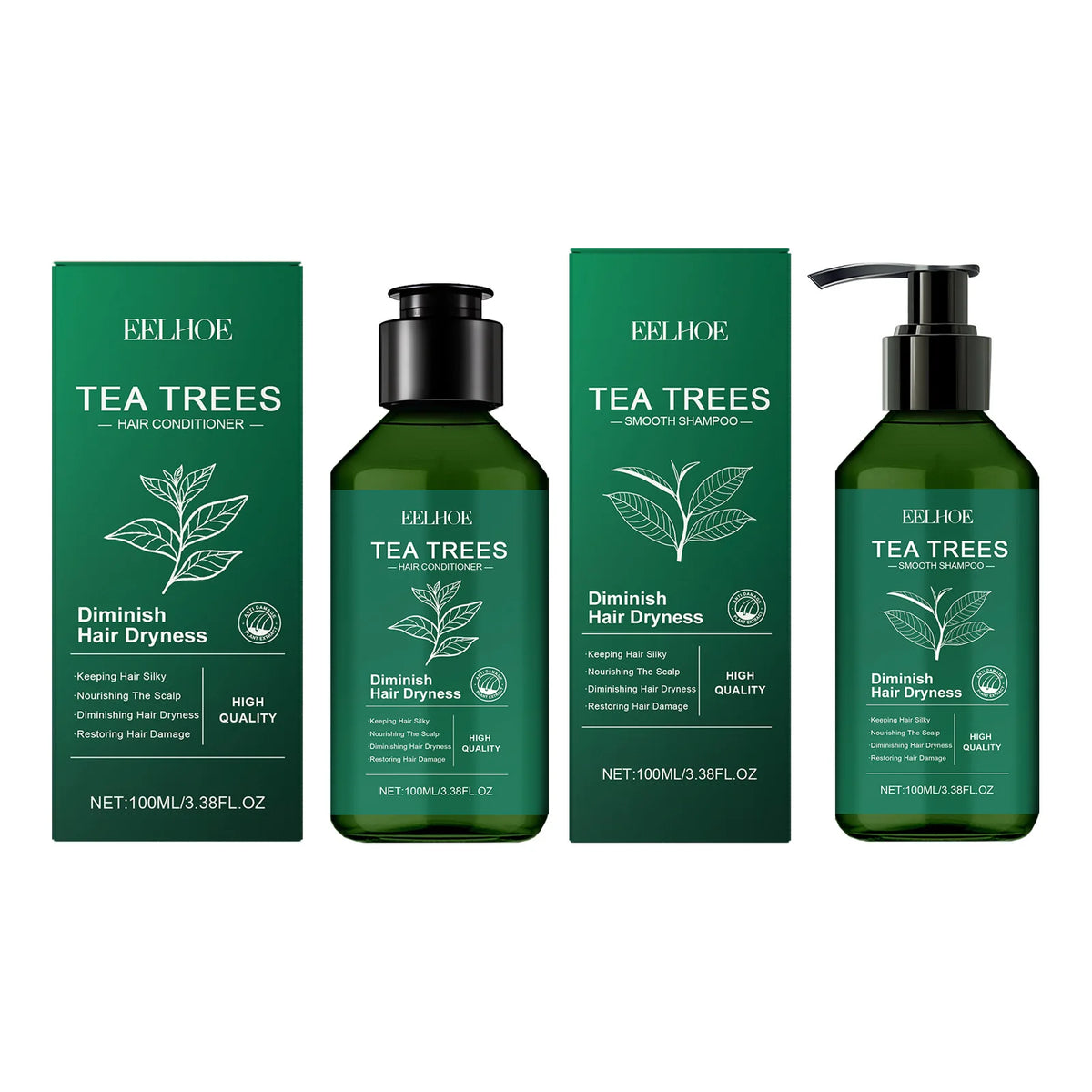 Shampoo Hair Conditioner Set Deep Cleaning Moisturizing Nourishing Repair Damaged Dry Oil Control Shampoos Tea Tree Hair Care