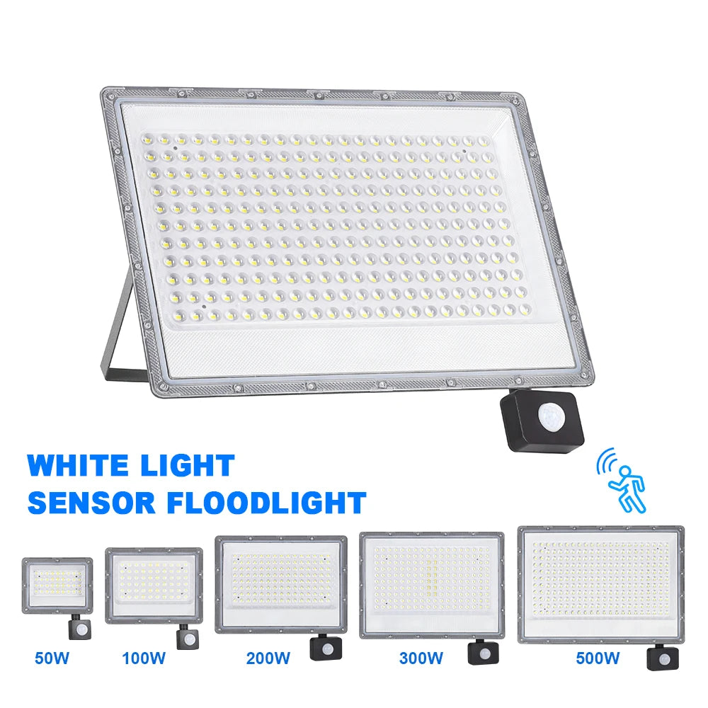 Outdoor LED Flood Light 500W 300W 200W 220V Motion Sensor Waterproof  Spotlight Garden Lighting Landscape Floodlight Street Lamp