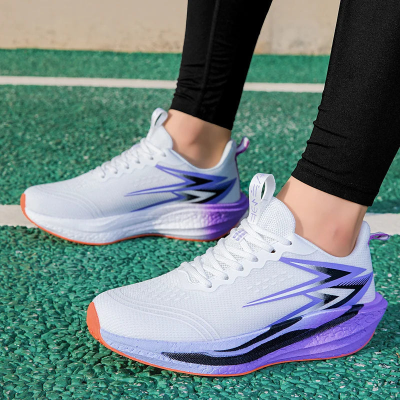 NEW Running Shoes Carbon Board Marathon Men Sports Breathable Lightweight Women's Comfortable Athletic Nonskid Sneakers Casual