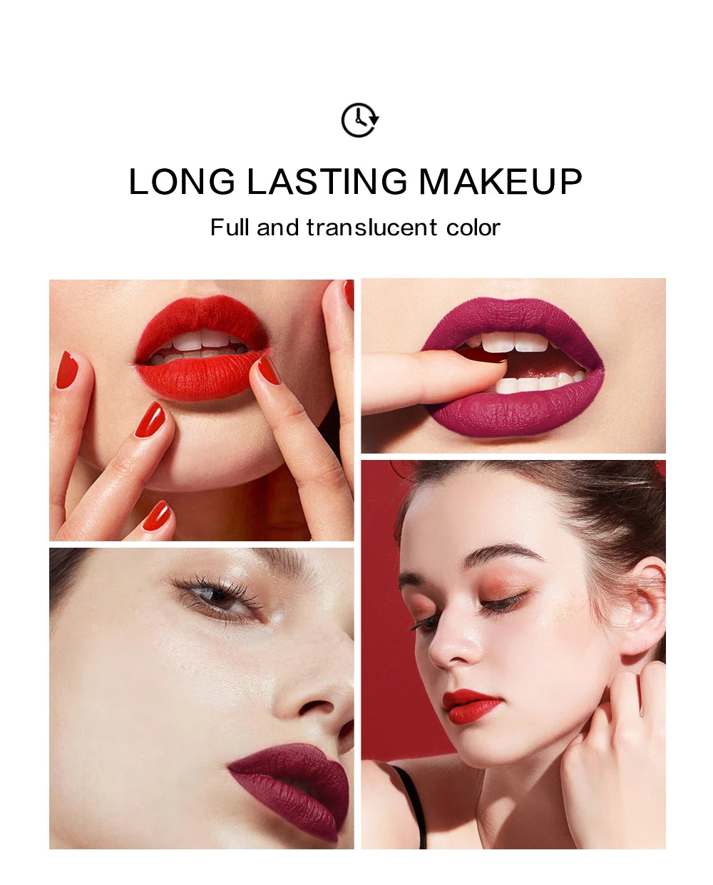 QIBEST Velvet Matte Nude Liquid Lipstick Makeup Sexy Red Lipgloss Waterproof Long-lasting Purple Black Orange Lip Stain Cosmetic