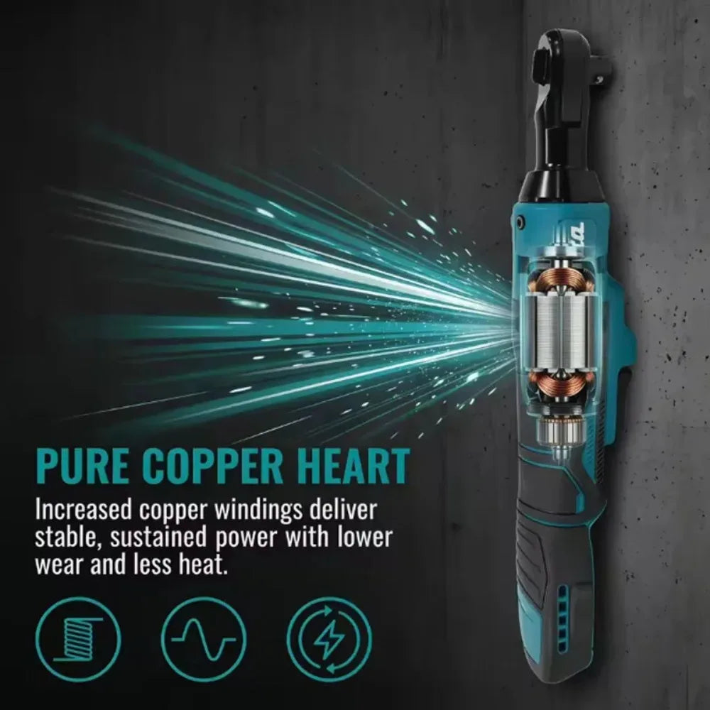2026 Makita 18V Brushless Right Angle Impact Wrench, Cordless Ratchet Wrench with LED Light & Variable Speed