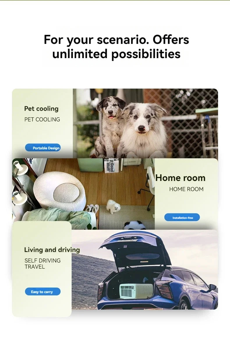 220v 650W Portable Air Conditioner Hot Selling Upgrade Refrigeration Outdoor Camping Tent Small Air Conditioner