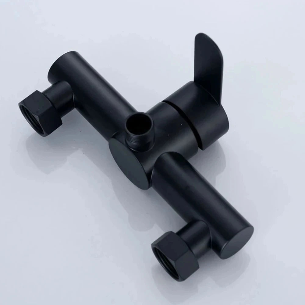 304 Stainless Steel Bathroom Shower Faucet Wall Mounted Triple Tub Faucet Hot and Cold Water Mixing Valve Faucet with G1/2 Inch