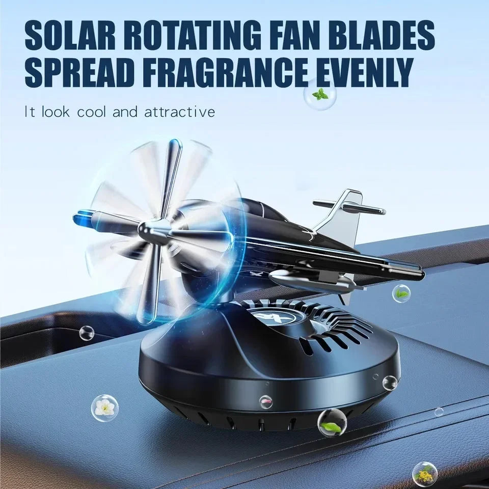 DIY Perfume Odorless car ornaments solar powered rotating helicopter air freshener decoration accessories fragrance diffuser men