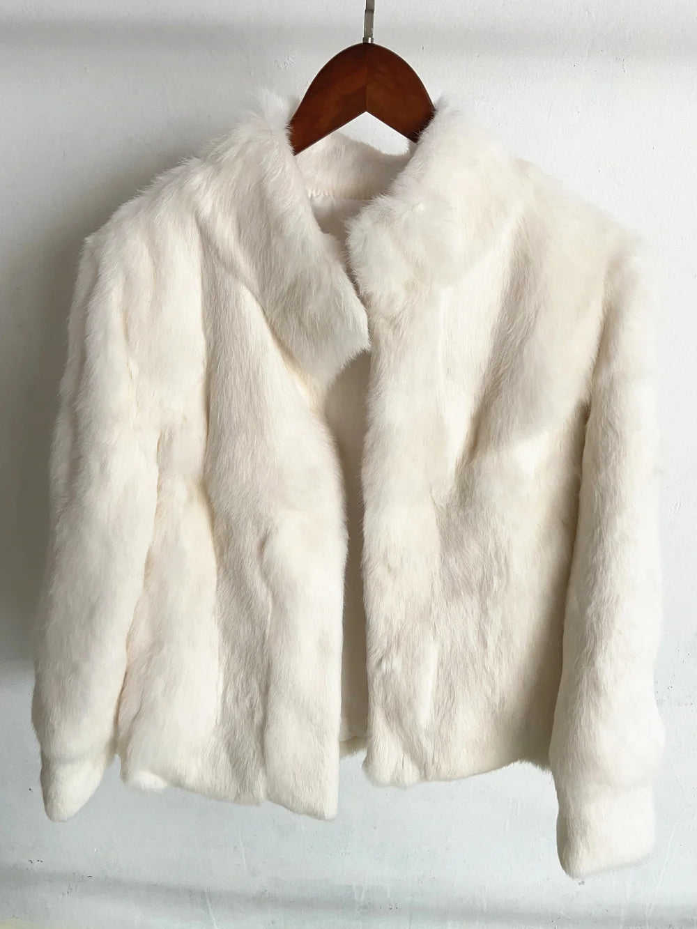 Natural Rabbit Fur Coat Women Winter Jacket Real Leather And Fur Bolero Women's Clothing Female Outerwears With 2025 Black Cold
