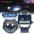 Carolyn2PCS 3 Inch Bi LED Projector Headlights Lenses for Hella LED Lights Projector 120W 40000LM Diode Headlamp Car Accessories