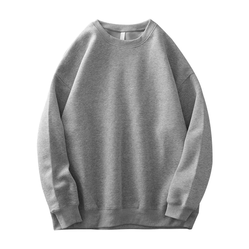 DUKEEN 460G Heavyweight Men's Sweatshirts 2025 Autumn Round-Neck Long Sleeve Solid Color Sport Pullover 11 Color Choose
