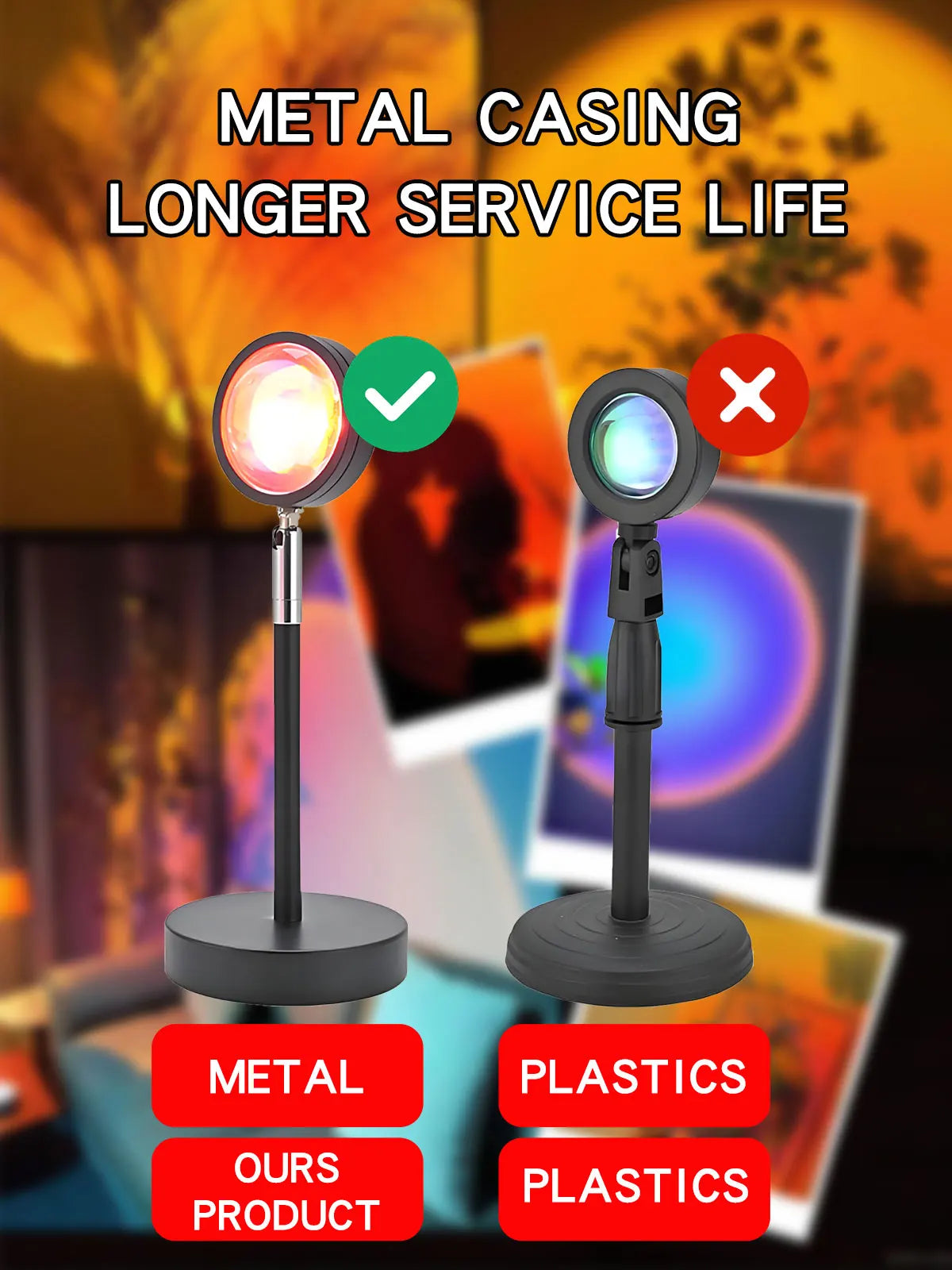 Smart Sunset Lamp Night Light Sunset Projector Smart Life APP Remote Led Lights Room Decoration Photography Birthday Gift