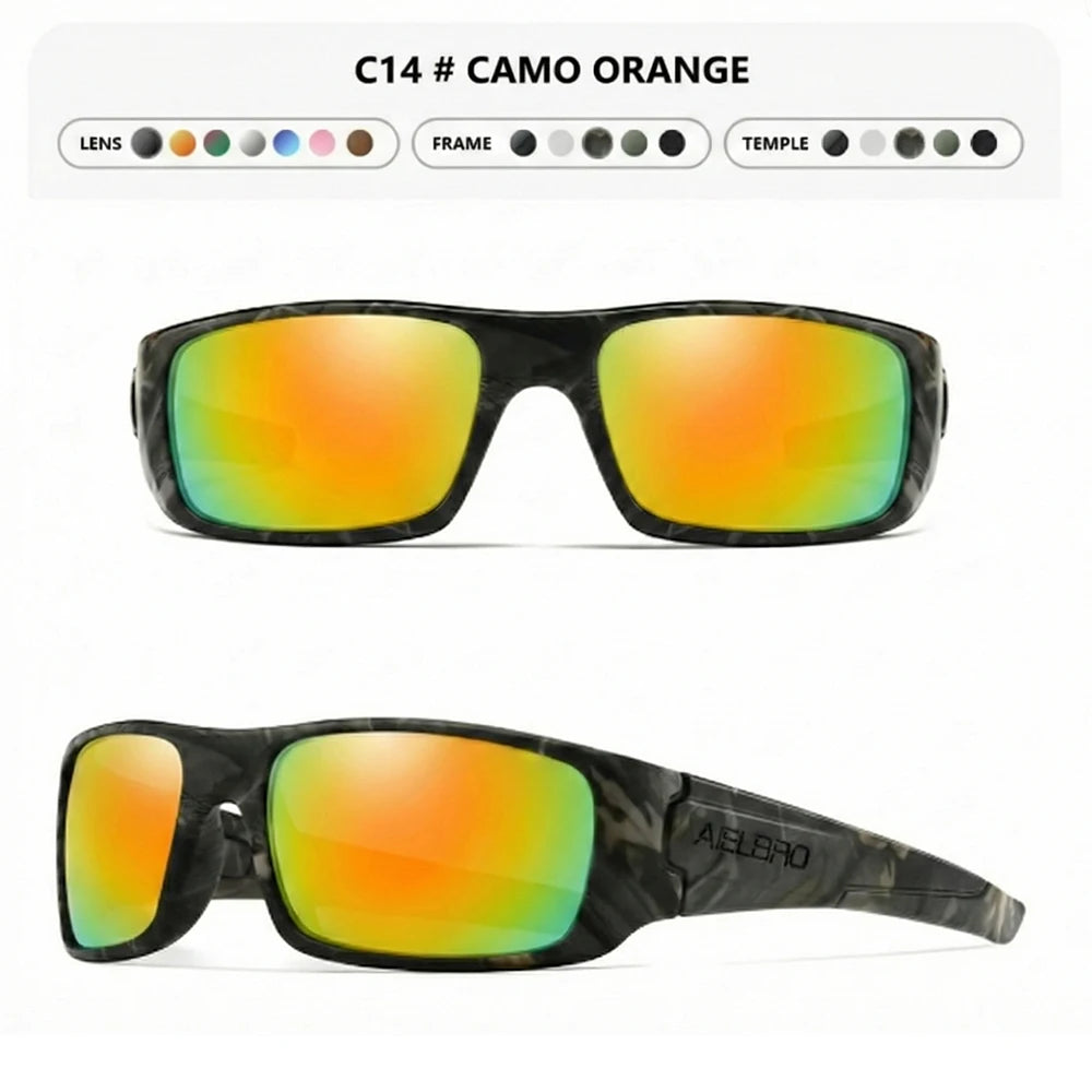 4PCS Sun Glasses – Unisex Square Frames with UV400 Lens, Perfect for Driving, Golf, Fishing All-Weather Outdoor Activities