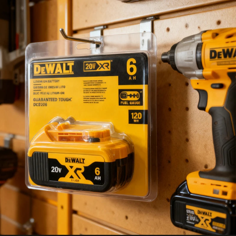 100% DEWALT Original 18V 20V 6.0AH 5Ah, DCB206, DCB205 With Fast Charging, 20V Lithium Battery, Power Tool Battery 20V Dewalt