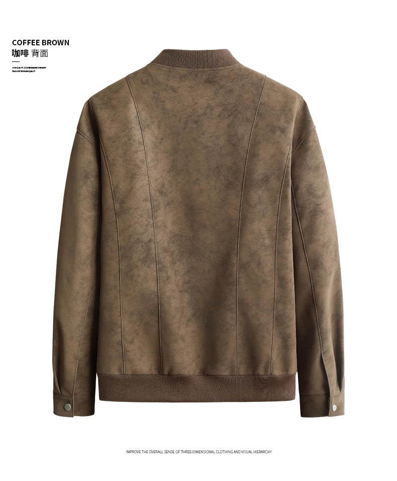 Leather Jacket Men Suede Coats Winter Windbreaker Oversized 6XL 7XL 8XL Plus Size Street Moto Autumn Brand Waterproof Softshell
