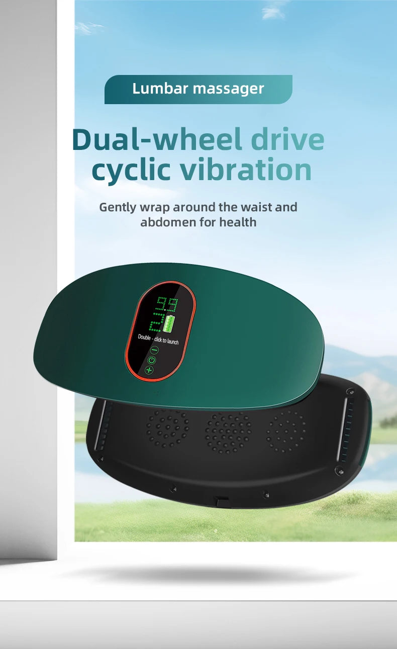 EMS Waist Abdominal Massage Belt Heating & Vibrating Slimming Fat Burner for Body Shaping Belly Back Leg Muscle Relief