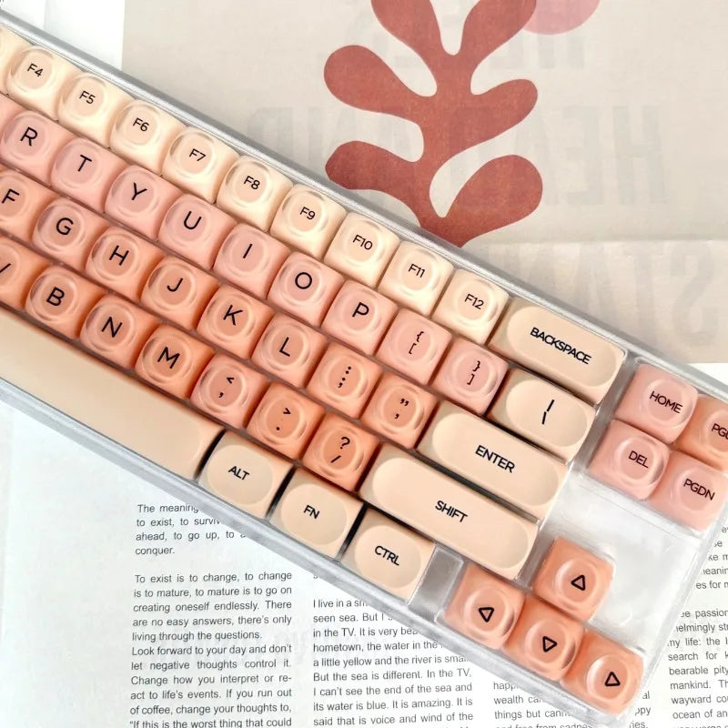Gradient Purple Black Pink Crystal Keycaps Custom DIY for Gaming Mechanical Keyboard PBT Key Caps Set for Keyboard 68 70 80 90