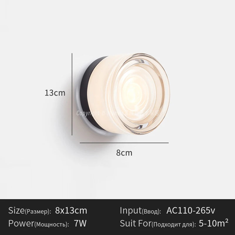 Postmodern Light Luxury Wall Lamp Nordic Minimalist Bedroom Living Room Creative Hallway Foyer Bedside Homestay Ceiling Light
