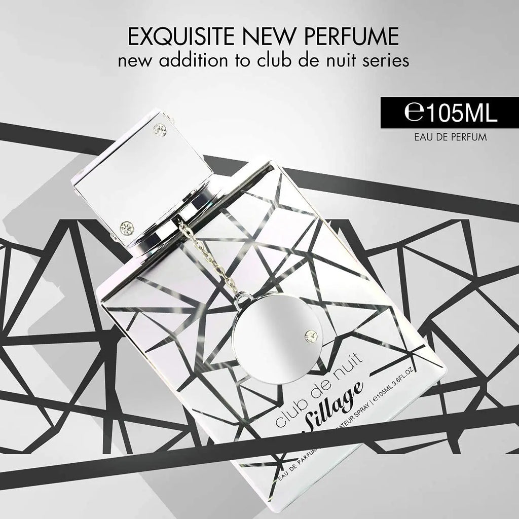 Club De Nuit Sillage for Unisex Eau De Parfum Spray, Long-Lasting Floral Woody Musk, Fresh Citrus Ginger & Rose, Unisex Spring Summer Scent, Everyday Luxury