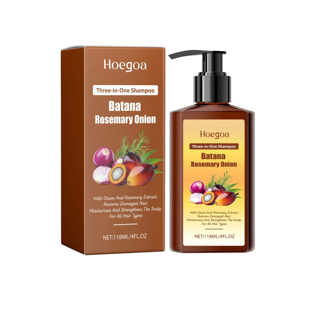 Batana and Rosemary Shampoo for Hair Growth Relieve Frizz Split Ends Broken Damaged Hair Care Products Prevent Hair Loss Shampoo