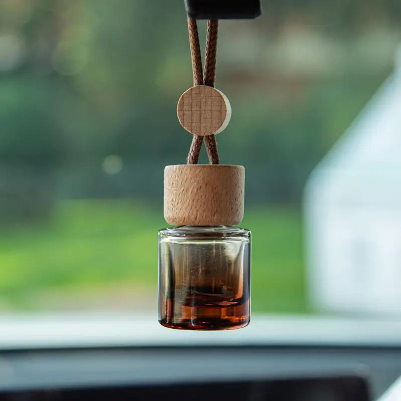 1Pcs Car Essential Oil Diffuser Fragrance Air Freshener Scent Perfume Bottle Ornament Small Round Cap Empty Bottle Pendant