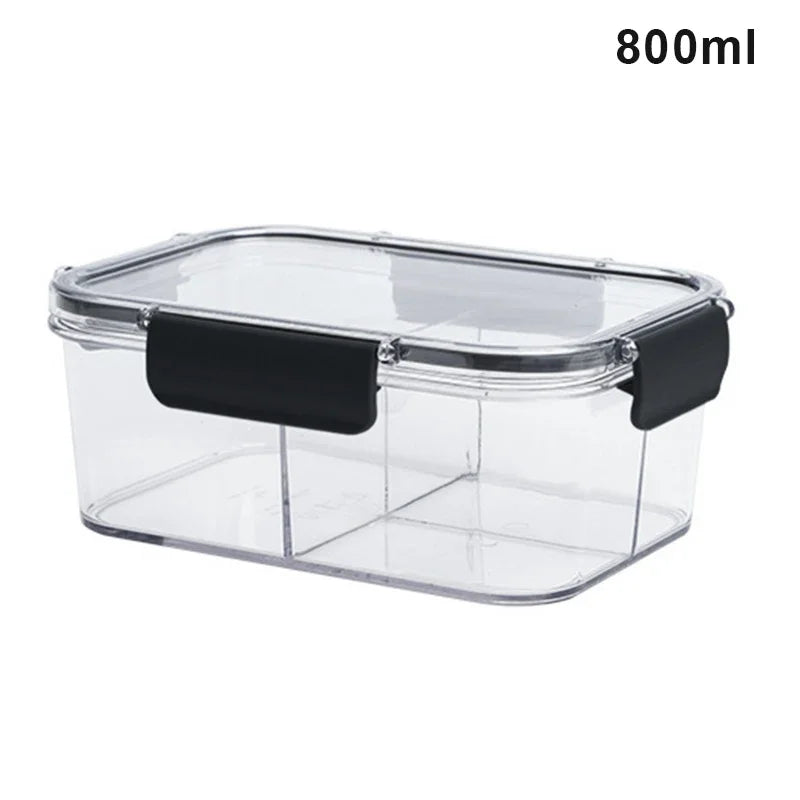 Portable Lunch Box for Kids School Microwave Transparent Bento Box with Compartments Salad Fruit Food Sealed Jar Container Box